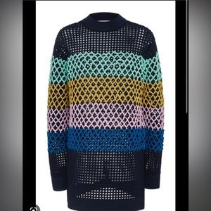 Tibi stripe crochet sweater